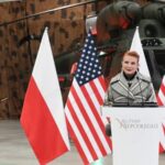 Ambassador of the United States of America to Poland, Georgetta Mosbacher, speak to Polish troops in Nowy Glinnik, Poland, 05 December 2018. [EPA-EFE/GRZEGORZ MICHALOWSKI]