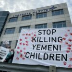 BREAKING: Activists protest at Lockheed Martin facility on anniversary of Yemen school bus massacre, demand Canada stop arming Saudi Arabia
